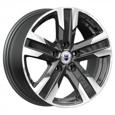 Диск 7x16 5x112 ET45 D66.6 КиК Висмут (КС100) алмаз чёрный