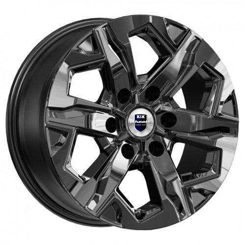 Диск 7.5x17 6x139.70 ET25 D106.10 КиК Тейт Темно - серый глянцевый