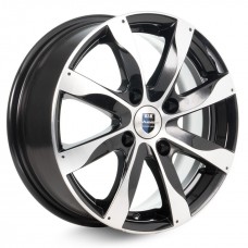 Диск 6x15 4x108 ET50 D63.35 КиК Джемини (КС617) Алмаз черный