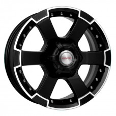Диск 7.0x16 6x139.70 ET20 D67.10 КиК M56 Черный с полированной лицевой поверхностью