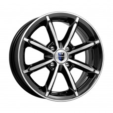 Диск 6.0x14 4x980 ET30 D58.50 КиК Sportline Черный с полированной лицевой поверхностью