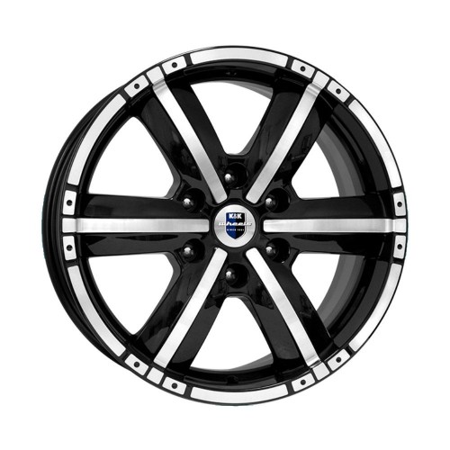 Диск 7.5x17 6x139.70 ET25 D106.10 КиК Окинава-Оригинал Черный с полированной лицевой поверхностью