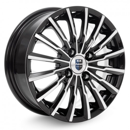 Диск 5.5x14 4x100 ET39 D67.1 КиК Акцент (КС641) Алмаз черный