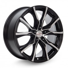 Диск 7.5x17 5x130 ET43 D71.6 КиК Твист (КС697) Алмаз черный
