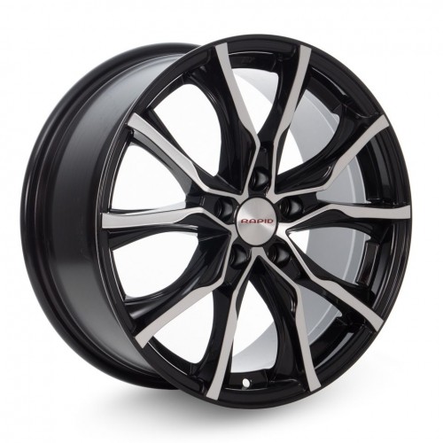 Диск 7.5x17 5x130 ET43 D71.6 КиК Твист (КС697) Алмаз черный