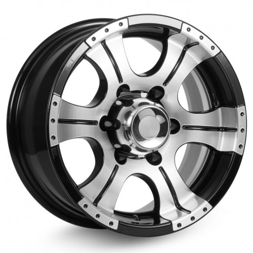 Диск 7.0x15 5x139.70 ET-5 D110.10 КиК Байконур Черный с полированной лицевой поверхностью