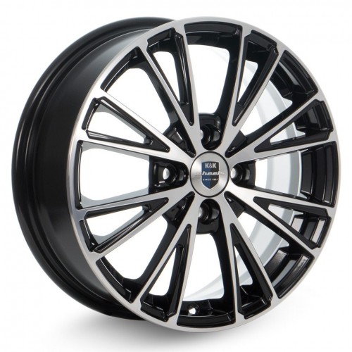 Диск 6x16 4x100 ET50 D60.1 КиК Меандр-оригинал (КС879) Алмаз черный SK