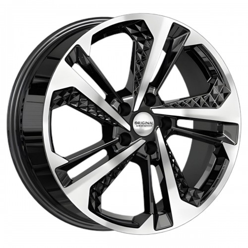 Диск 7.0x18 5x1080 ET52 D60.10 Скад KL-1069 Черный с полированной лицевой поверхностью