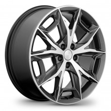 Диск 7.5x19 5x1080 ET45 D63.35 Скад Паркер Графитовый с полированной лицевой поверхностью