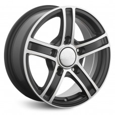 Диск 6.5x15 5x139.70 ET40 D98.50 Скад Трофи Черный матовый с полированной лицевой поверхностью