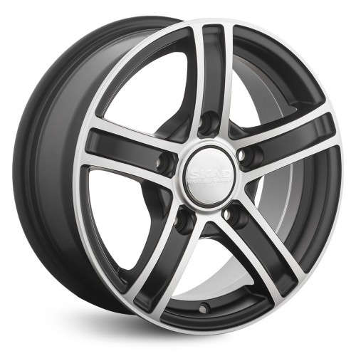 Диск 6.5x15 5x139.70 ET40 D98.50 Скад Трофи Черный матовый с полированной лицевой поверхностью Диск 6.5x15 5x139.70 ET40 D98.50 Скад Трофи Черный матовый с полированной лицевой поверхностью