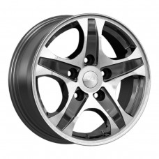 Диск 6.5x16 5x1300 ET43 D84.20 Скад Калипсо Черный с полированной лицевой поверхностью