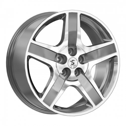 Диск 8.5x20 5x114.30 ET47 D67.10 Premium Series КР008 Genesis GV80 Темно - серый глянцевый с полированной лицевой поверхностью