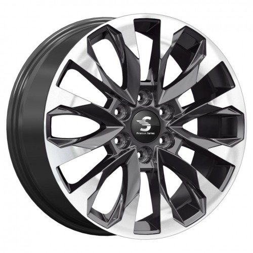 Диск 8x20 6x139,7 ET42 D75.1 КиК Premium КР007 (20_Haval H9) Diamond Black Gris