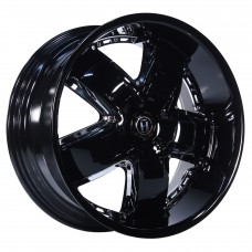 Диск 9.5x20 6x139.7 ET15 D108.1 HARP Y-18 glossy-black__chrome-attachment