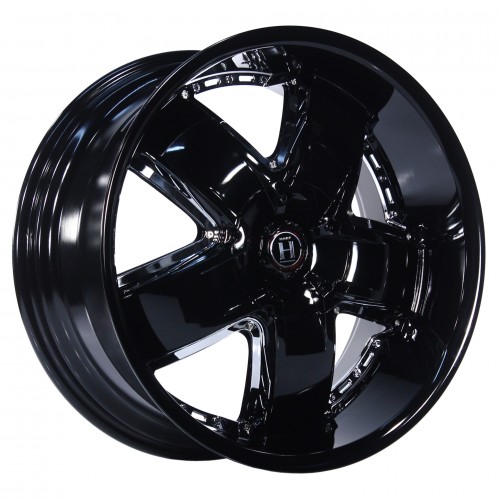 Диск 9.5x20 6x139.7 ET15 D108.1 HARP Y-18 glossy-black__chrome-attachment
