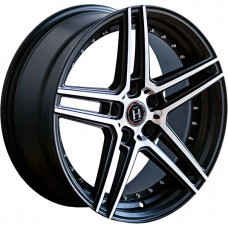 Диск 10x20 5x112 ET40 D72.6 HARP Y-22 satin-black__machined-face
