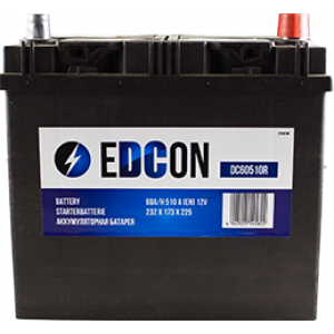 Аккумулятор EDCON 60 Ач Обратная пол(пусковой ток: 510 A)