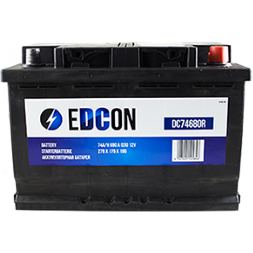 Аккумулятор EDCON 74 Ач Обратная пол