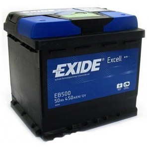 Аккумулятор EXIDE Excell 50 Ач Обратная пол(пусковой ток: 450 A)