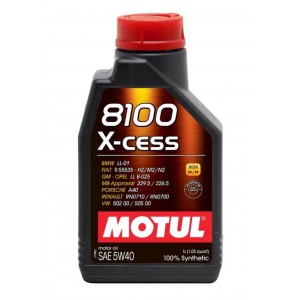Масло MOTUL 8100 X-cess 5W-40 синтетическое, 1 л