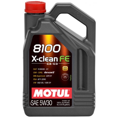 Масло MOTUL 8100 X-clean FE 5W-30 синтетическое, 5 л