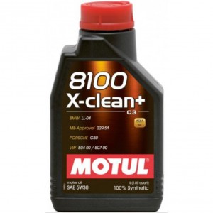 Масло MOTUL 8100 X-clean+ 5W-30 синтетическое, 1 л