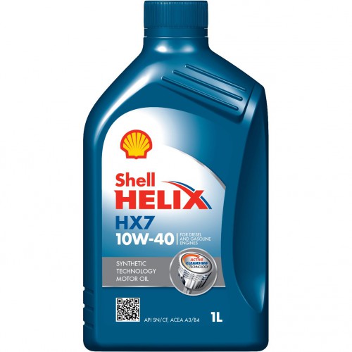 Масло Shell Helix HX7 10W40 синтетическое, 1 л