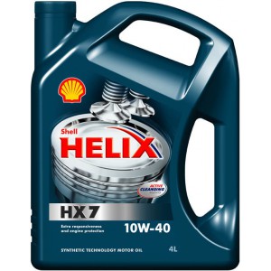 Масло Shell Helix HX7 10W40 синтетическое, 4 л