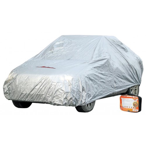 Чехол-тент на автомобиль защитный, размер S (455х186х120см), цвет серый, молния для двери, универсальный AIRLINE