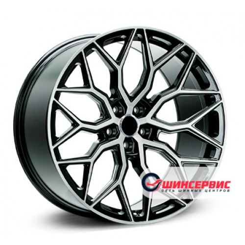 Диск 8.0x18 5x108 ET35 D67.10 Lizardo XH1024 Черный с полированной лицевой поверхностью