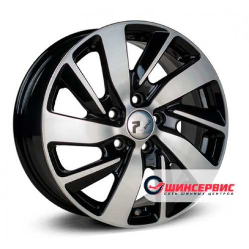 Диск 6.5x16 5x1080 ET50 D63.35 RPLC-Wheels Fo166 Черный с полированной лицевой поверхностью