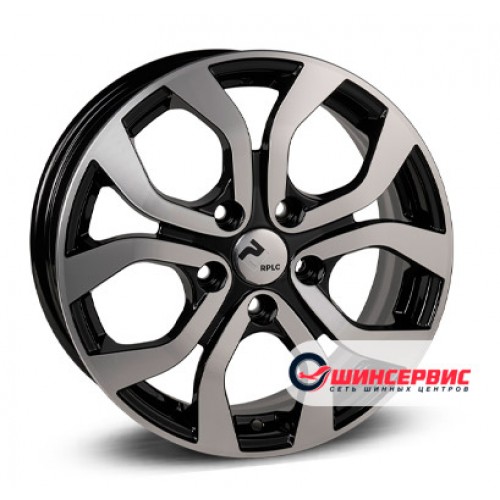 Диск 6.5x16 5x114.3 ET45 D67.10 RPLC-Wheels Hy164 Черный с полированной лицевой поверхностью