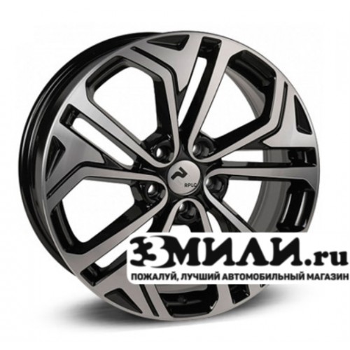 Диск 7.5x18 5x114.30 ET49 D67.10 RPLC-Wheels Hy205 Черный с полированной лицевой поверхностью