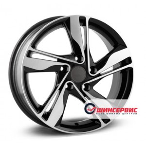 Диск 6.5x16 5x114.3 ET41 D67.1 RPLC-Wheels KI73 Черный с полированной лицевой поверхностью