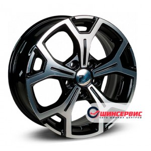 Диск 6.5x16 5x114.3 ET50 D67.10 RPLC-Wheels Ki249 Черный с полированной лицевой поверхностью