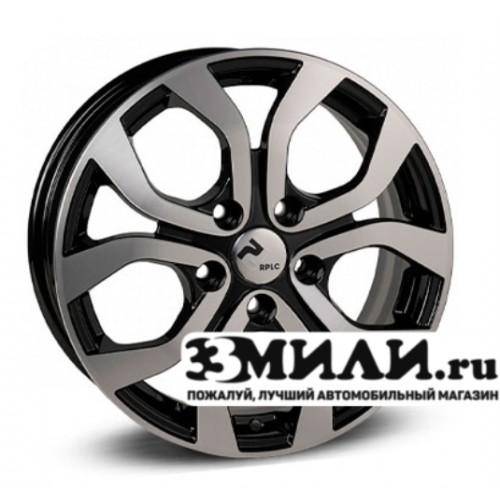 Диск 6.5x16 5x114.30 ET45 D60.10 RPLC-Wheels Li164 Черный с полированной лицевой поверхностью