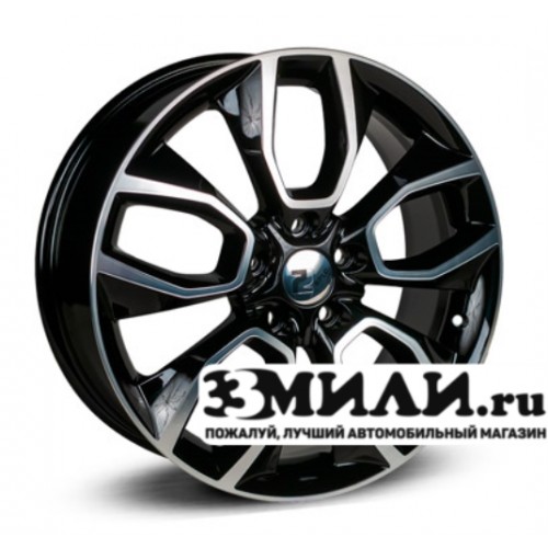 Диск 7.0x18 5x114.30 ET38 D67.10 RPLC-Wheels Mi202 Черный с полированной лицевой поверхностью