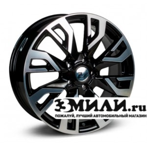 Диск 7.0x18 5x114.3 ET40 D67.10 RPLC-Wheels Mi207 Черный с полированной лицевой поверхностью