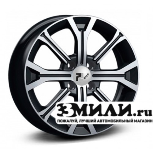 Диск 6.0x15 4x100 ET40 D60.10 RPLC-Wheels Re198 Черный с полированной лицевой поверхностью