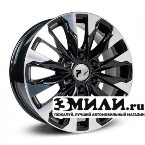 Диск 7.5x18 6x139.7 ET25 D106.10 RPLC-Wheels To258 Черный с полированной лицевой поверхностью