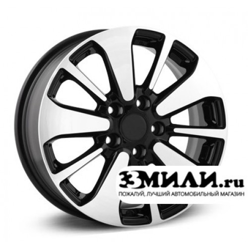 Диск 6.5Jx16 5x112 ET39 D66.6 КиК Actyon CK KC688 Черный с полированной лицевой поверхностью