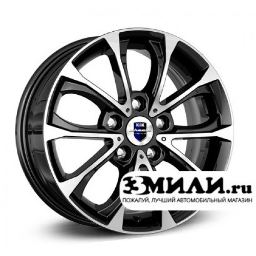 Диск 6.5x15 5x100 ET43 D67.1 КиК  Urals (КС732) Алмаз-черный