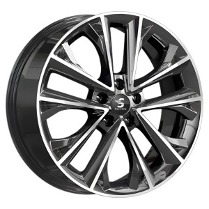 Диск 7.0x18 5x112 ET43 D57.10 Premium Series КР012 Tiguan Темно - серый глянцевый с полированной лицевой поверхностью