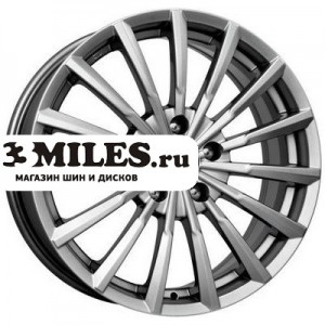 Диск 7x17 4x100 ET38 D67.1 K&K Акцент (КС562) Дарк платинум