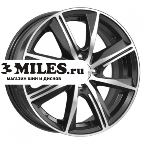 Диск 7x16 5x100 ET46 D57.1 K&K Арнар-оригинал (КС904) Алмаз черный