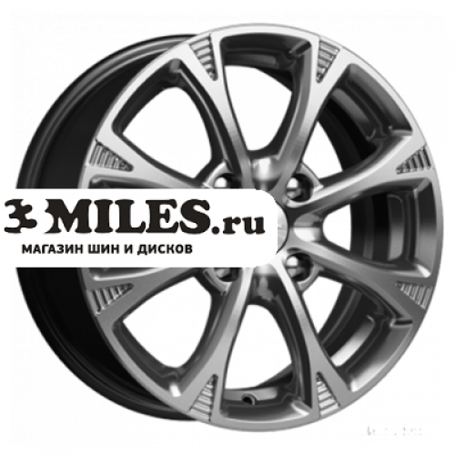 Диск 6x15 4x100 ET38 D67.1 K&K Блюз (КС606) Дарк платинум
