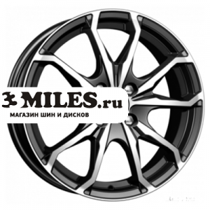 Диск 6x16 4x100 ET52 D54.1 K&K Brent (КС733) Алмаз черный