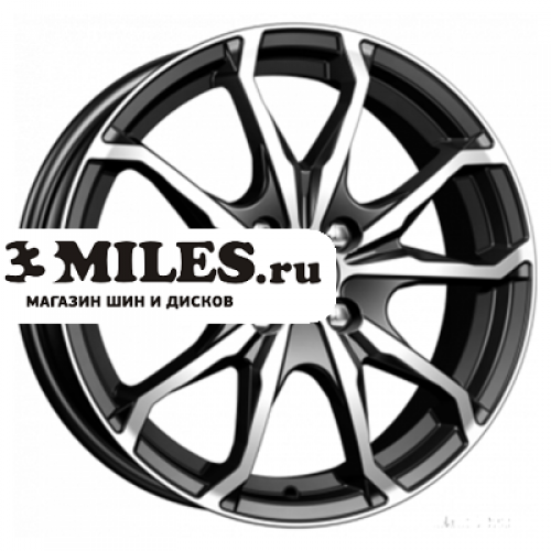 Диск 6x16 4x100 ET52 D54.1 K&K Brent (КС733) Алмаз черный