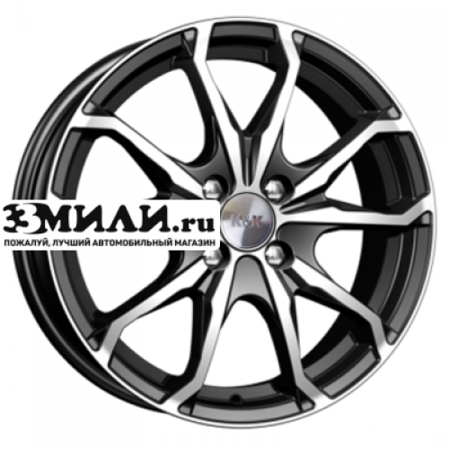 Диск 6x16 4x98 ET35 D58.5 K&K Brent (КС733) Алмаз черный